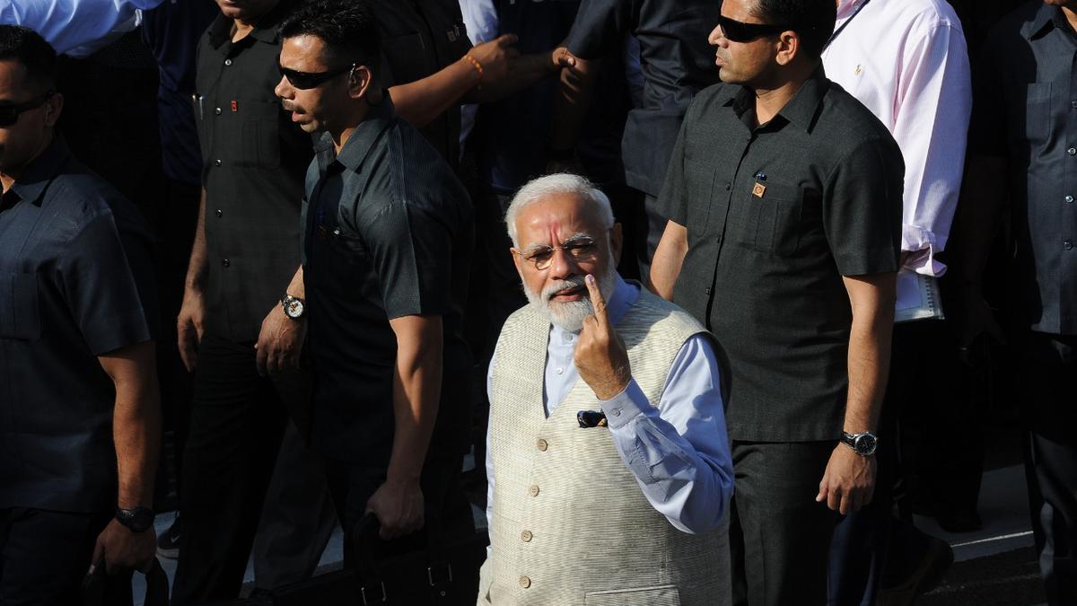 Pm Modi Casts His Vote In Gujarat Says Voter Id Is More Powerful