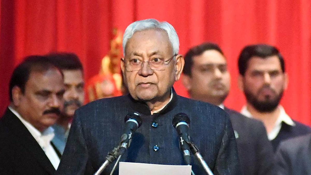 Nitish Kumar Switches Sides Yet Again Takes Oath As Bihar Cm The Hindu