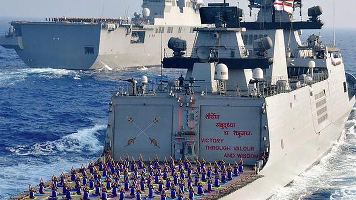 INS Sahyadri Wins Praise For Integrating Yoga Into Regime The Hindu