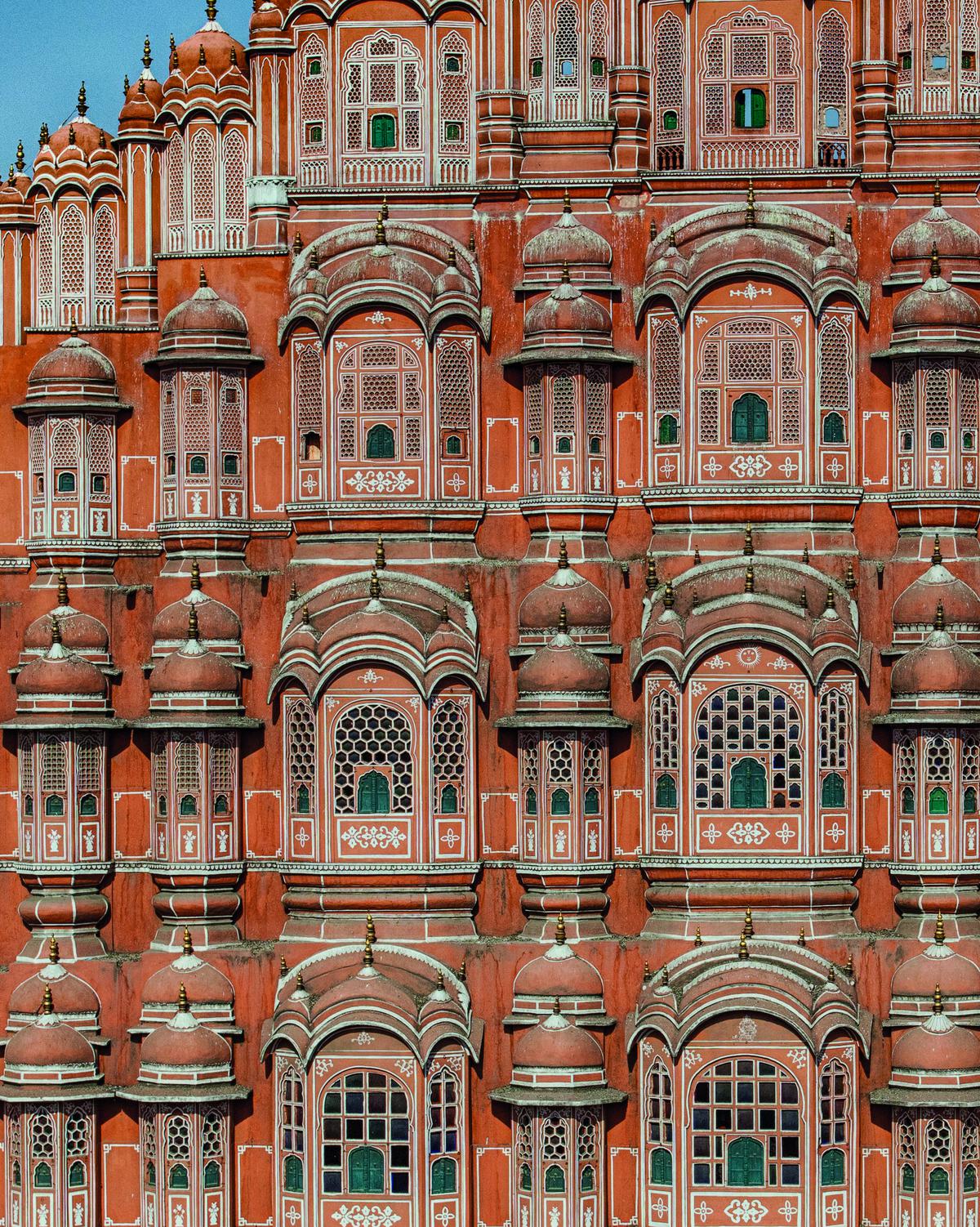 The latticed windows of Hawa Mahal, Jaipur