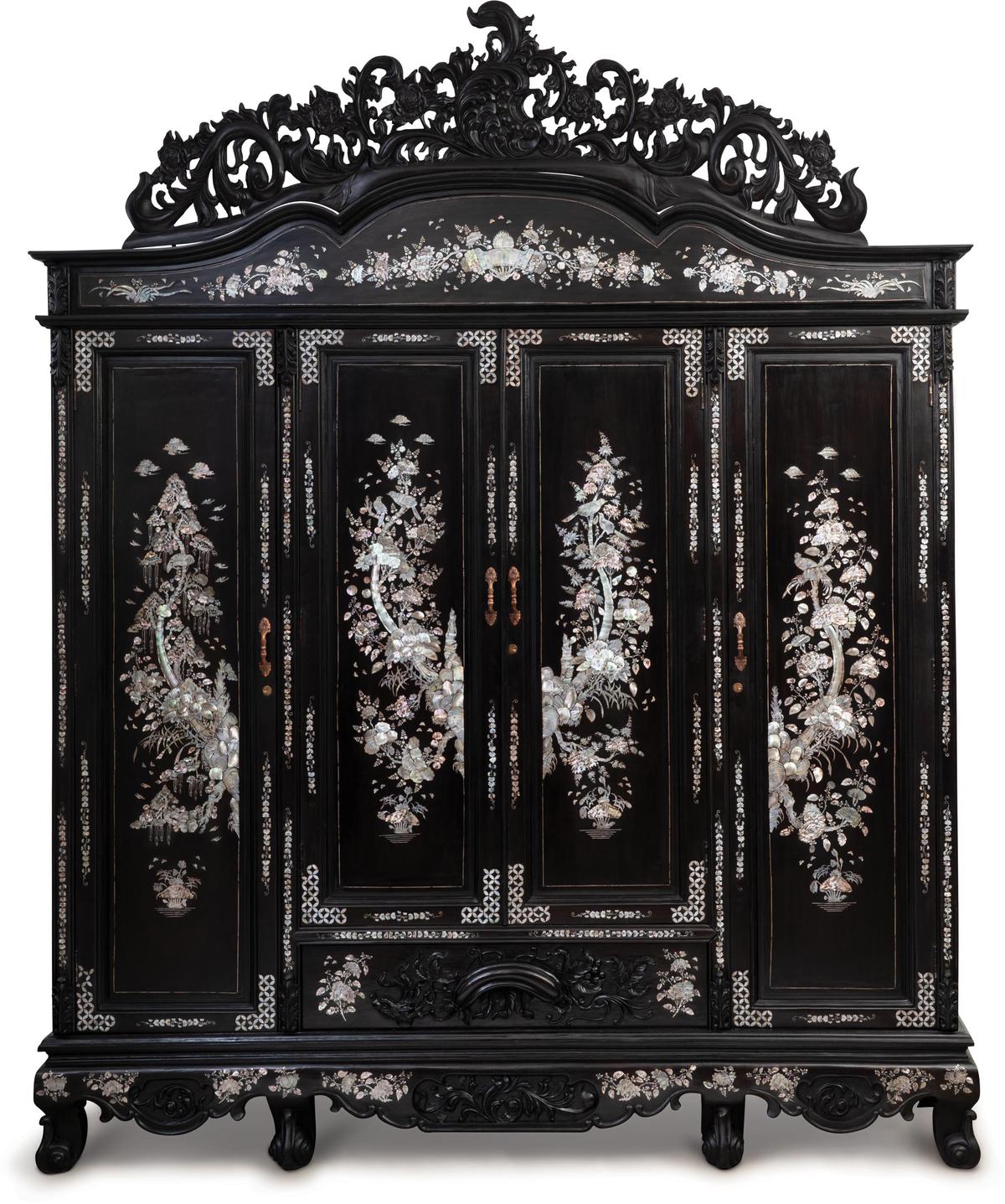 A Large Rosewood Cupboard
