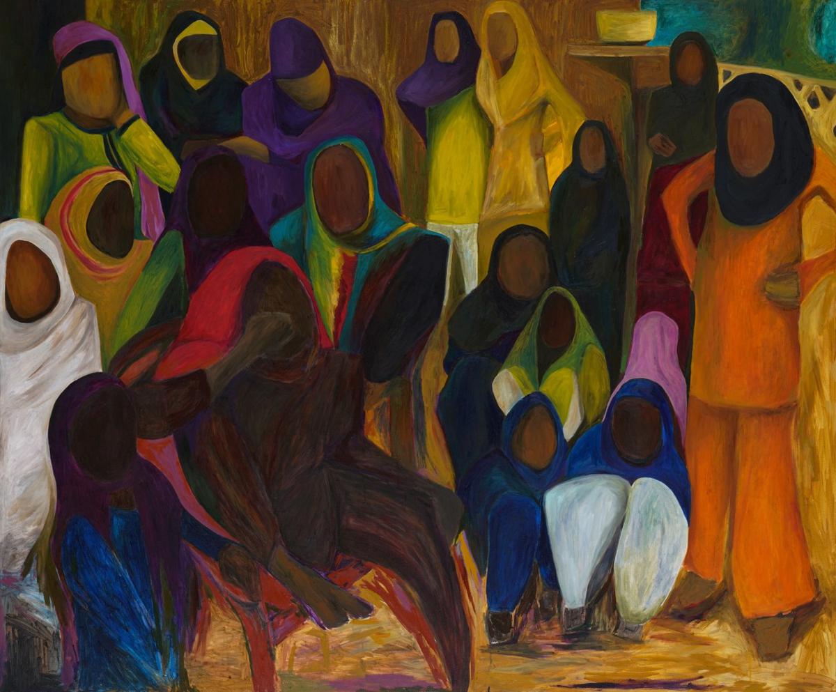 Aban Raza’s painting depicting women in Alwar, Rajasthan.