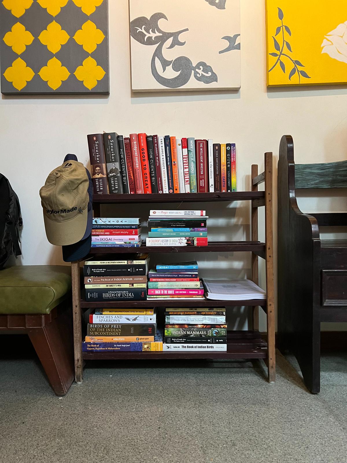 A bookshelf organised by Gayatri Gandhi