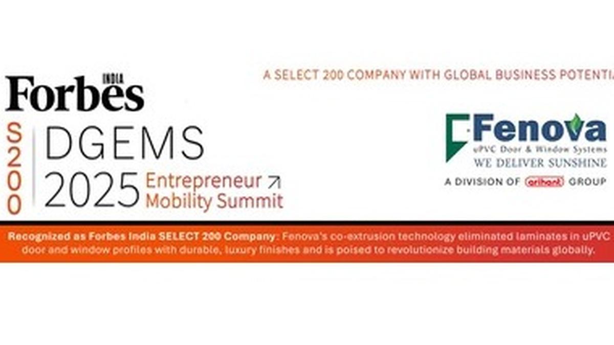 Fenova uPVC Door & Window Systems Recognized by Forbes India DGEMS as a SELECT 200 Company with Global Business Potential