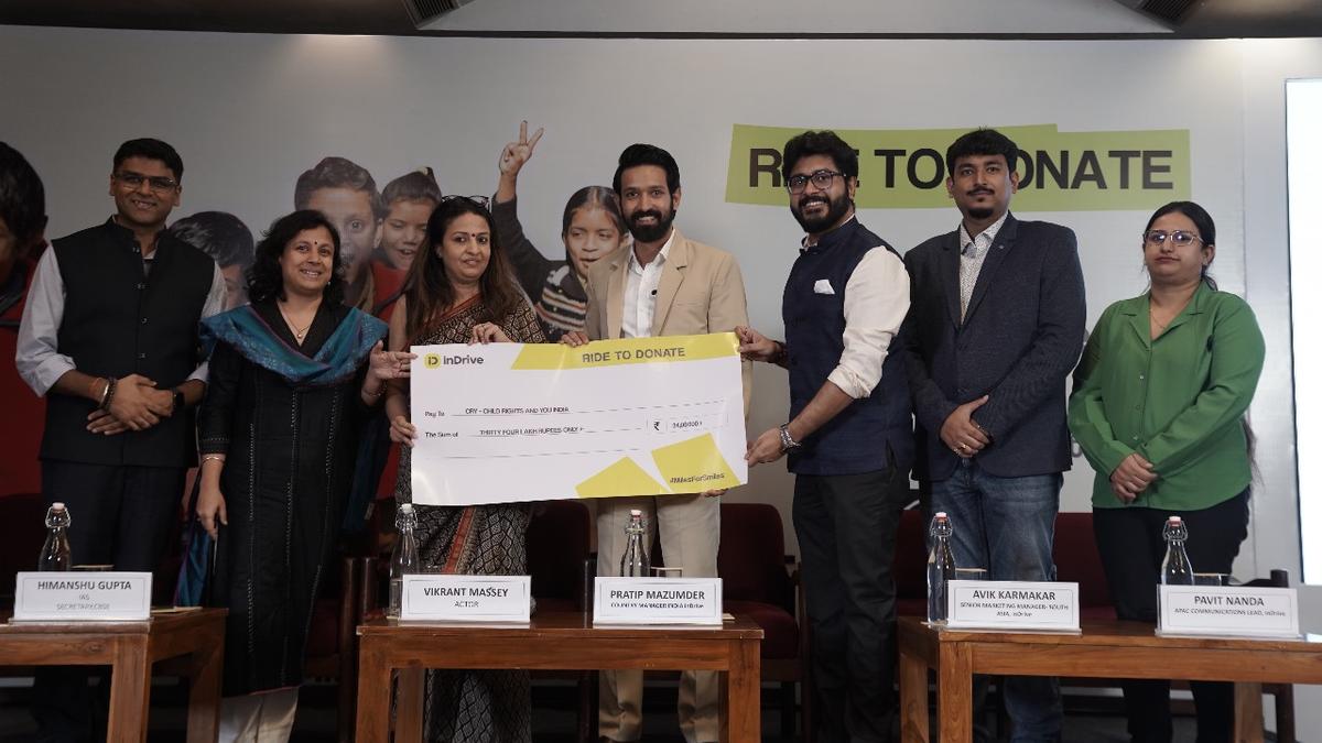 Vikrant Massey supports inDrive’s campaign - “Ride to Donate” in collaboration with Cry India