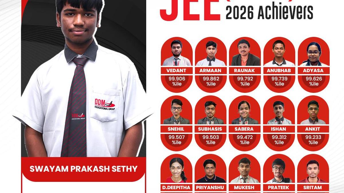 JEE (Main) Result 2026: 57 ODM Students Qualify for Advanced; 16 Score 99 Percentile, AIR 35 Among Highlights