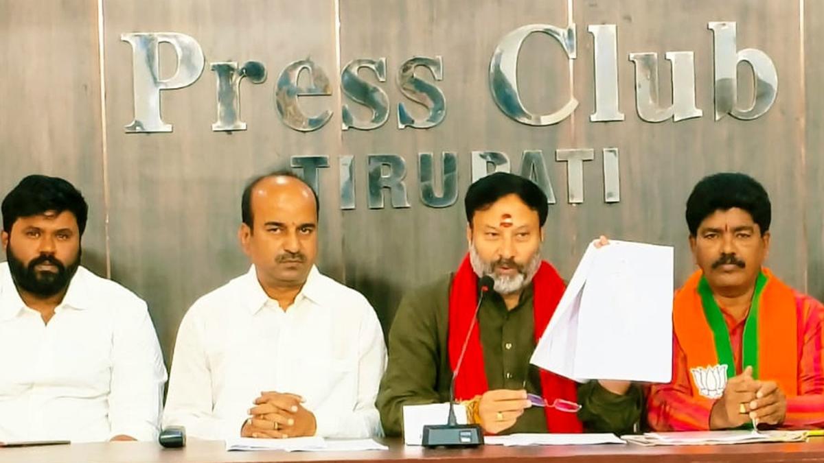 BJP accuses YSRCP of working with ‘Target Tirumala’ agenda