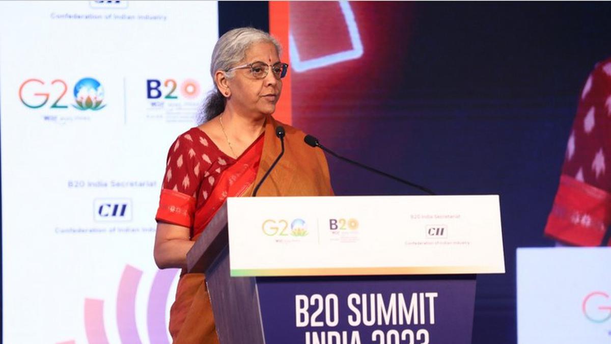 B20 summit | My priority is to tame inflation, says Nirmala Sitharaman