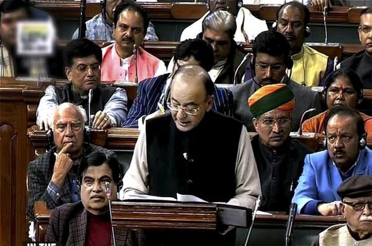 
Union Finance Minister Arun Jaitley presenting the Union Budget for 2017-18 in the Parliament in New Delhi