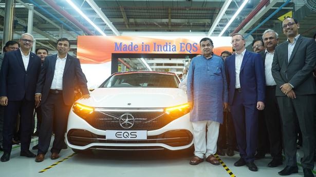 Gadkari unveils locally produced Mercedes-Benz luxury EV