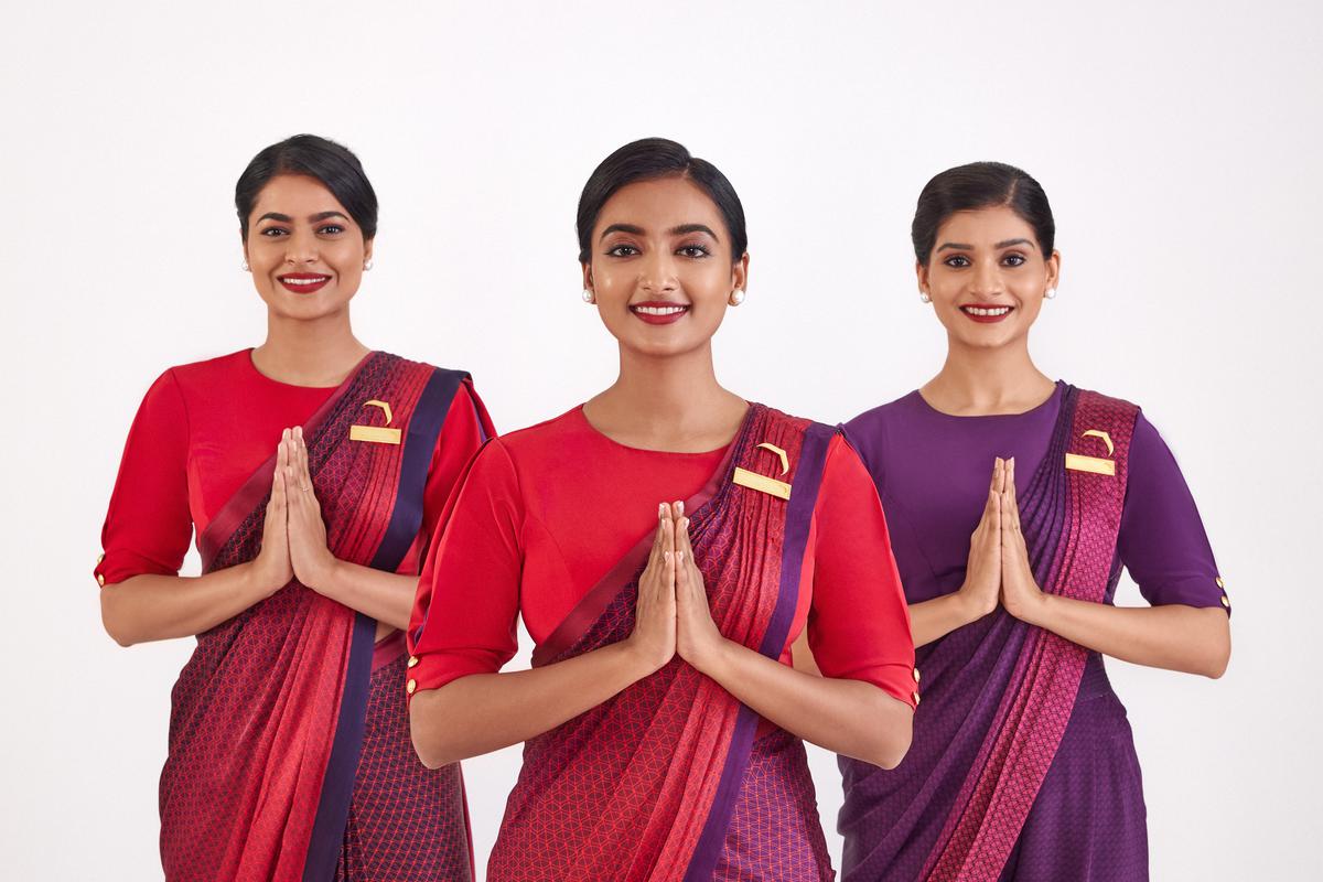 Air India unveils new uniforms for cabin crew - The Hindu