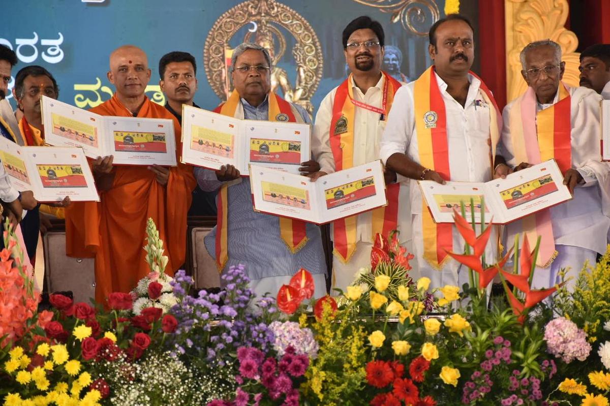 Karnataka Chief Minister Siddaramaiah inaugurated the 87th Akhila Bharata Kannada Sammelana in Mandya on December 20, 2024.