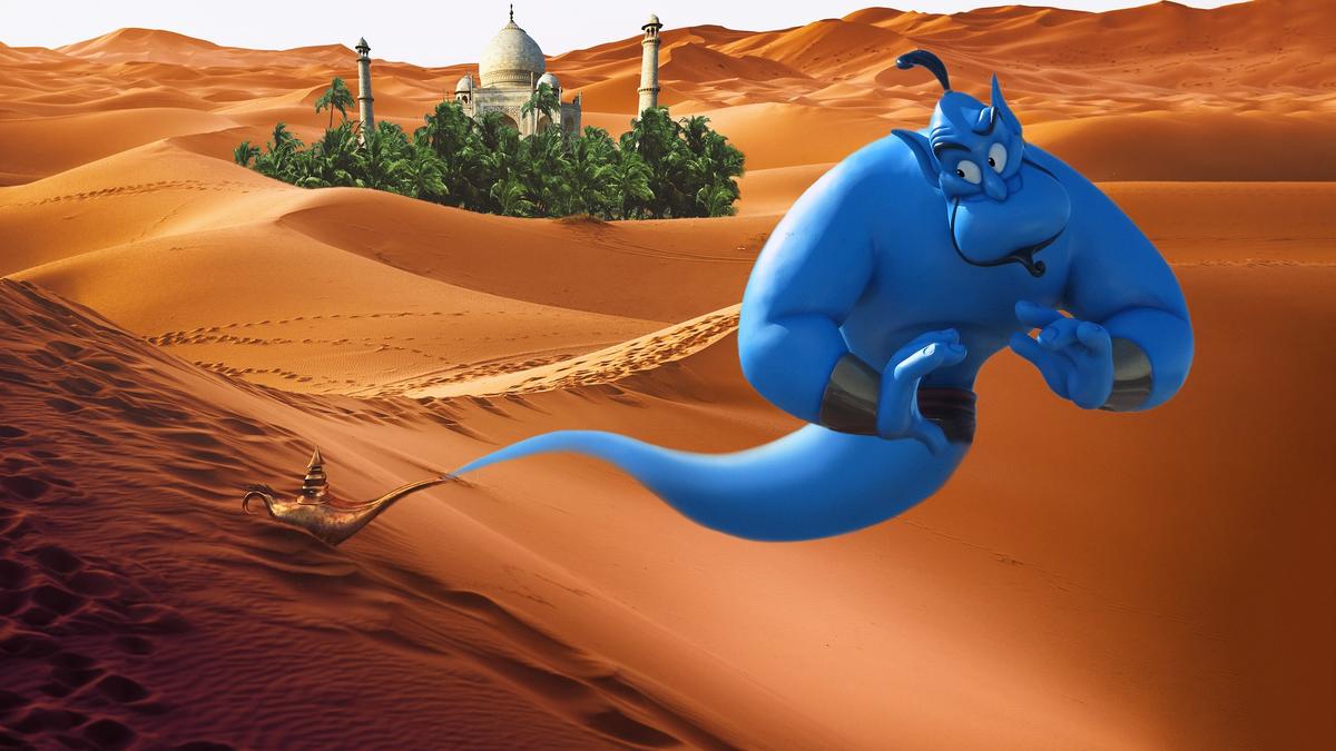 Why is the genie in Disney’s “Aladdin” blue?
