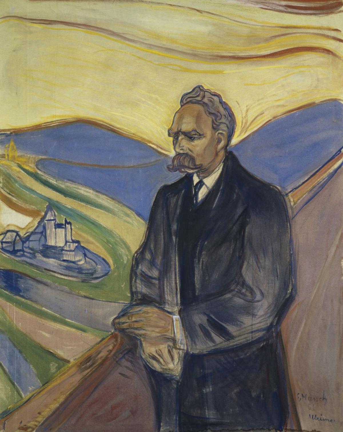 Portrait of Friedrich Nietzsche (1906) by Edvard Munch. Portrait of Friedrich Nietzsche (1906) by Edvard Munch.