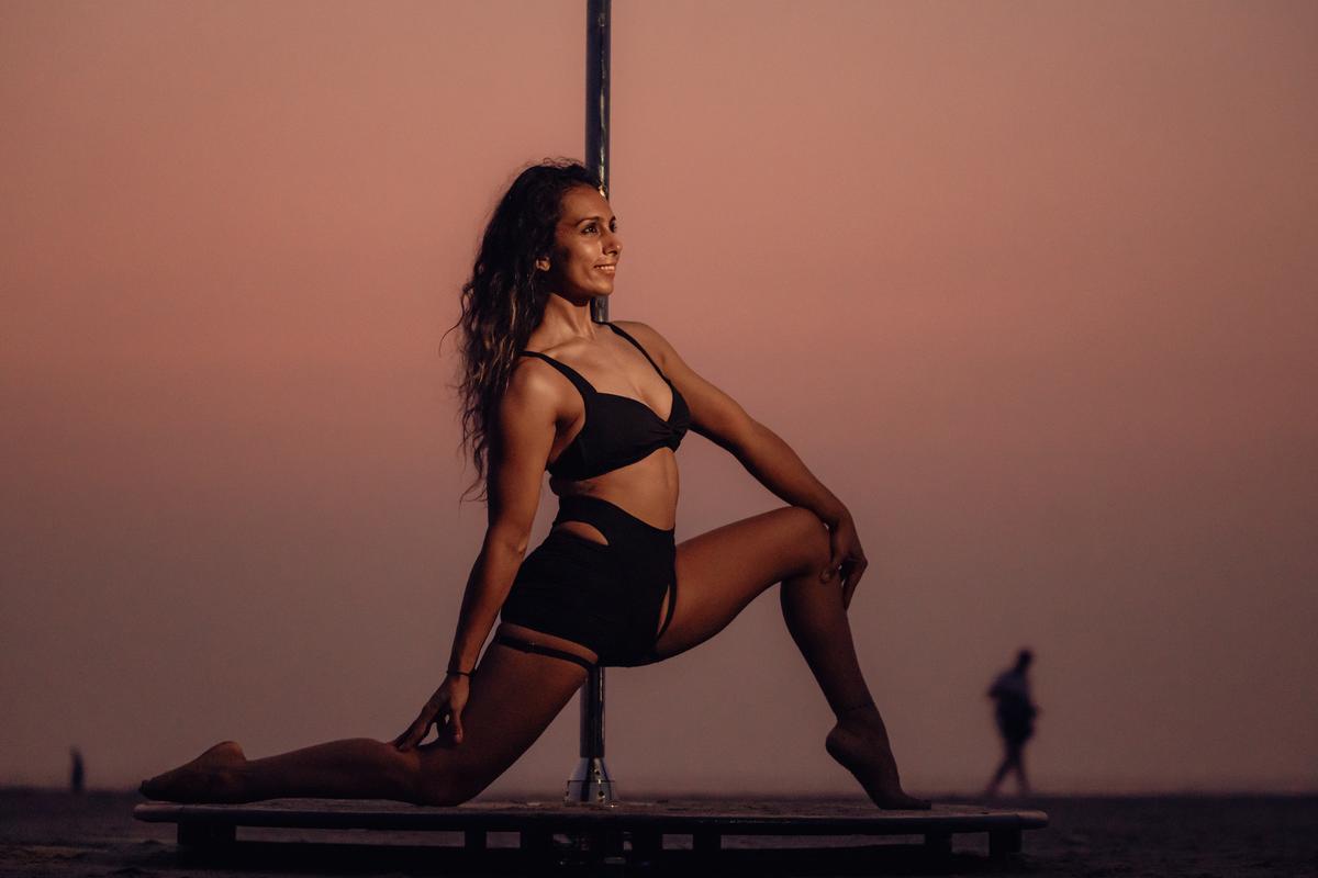 Pole artist Nupur Chaudhuri