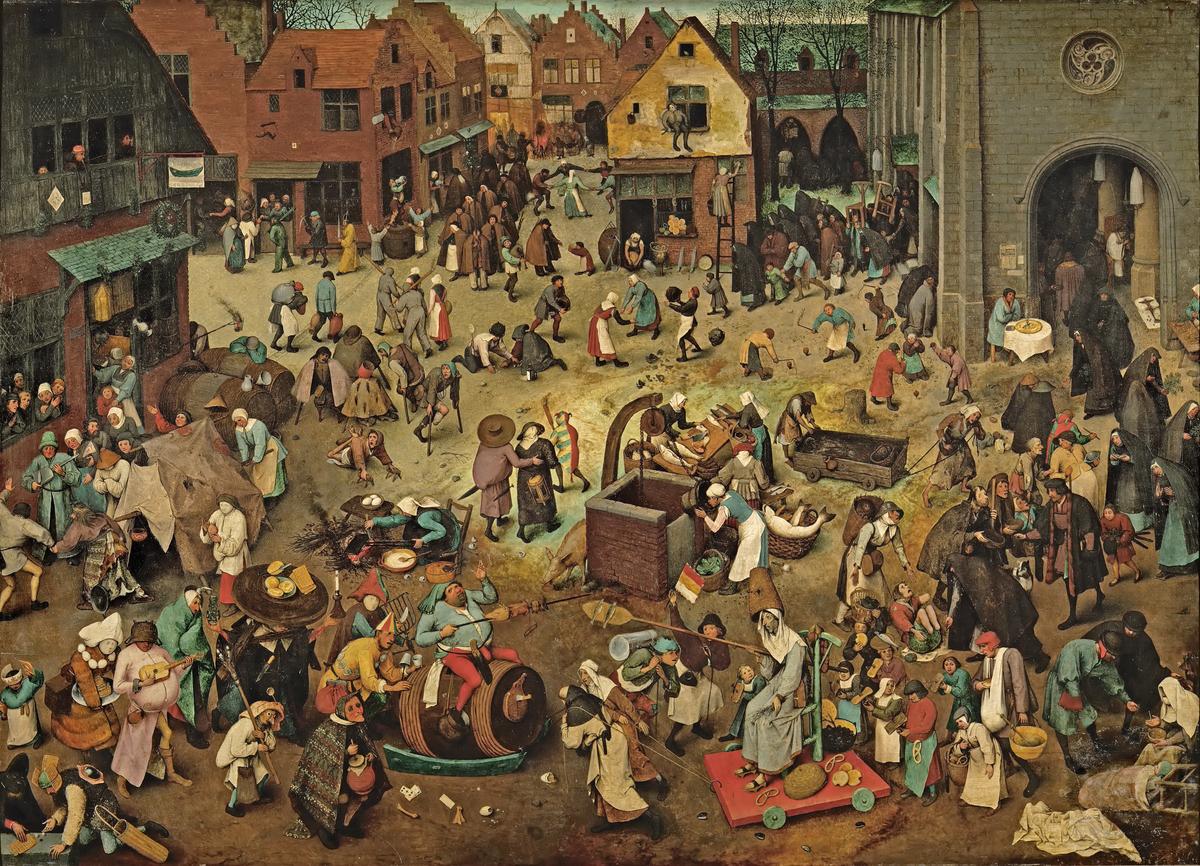 “La lotta tra Carnevale e Quaresima” di Pieter Brueghel il Vecchio.