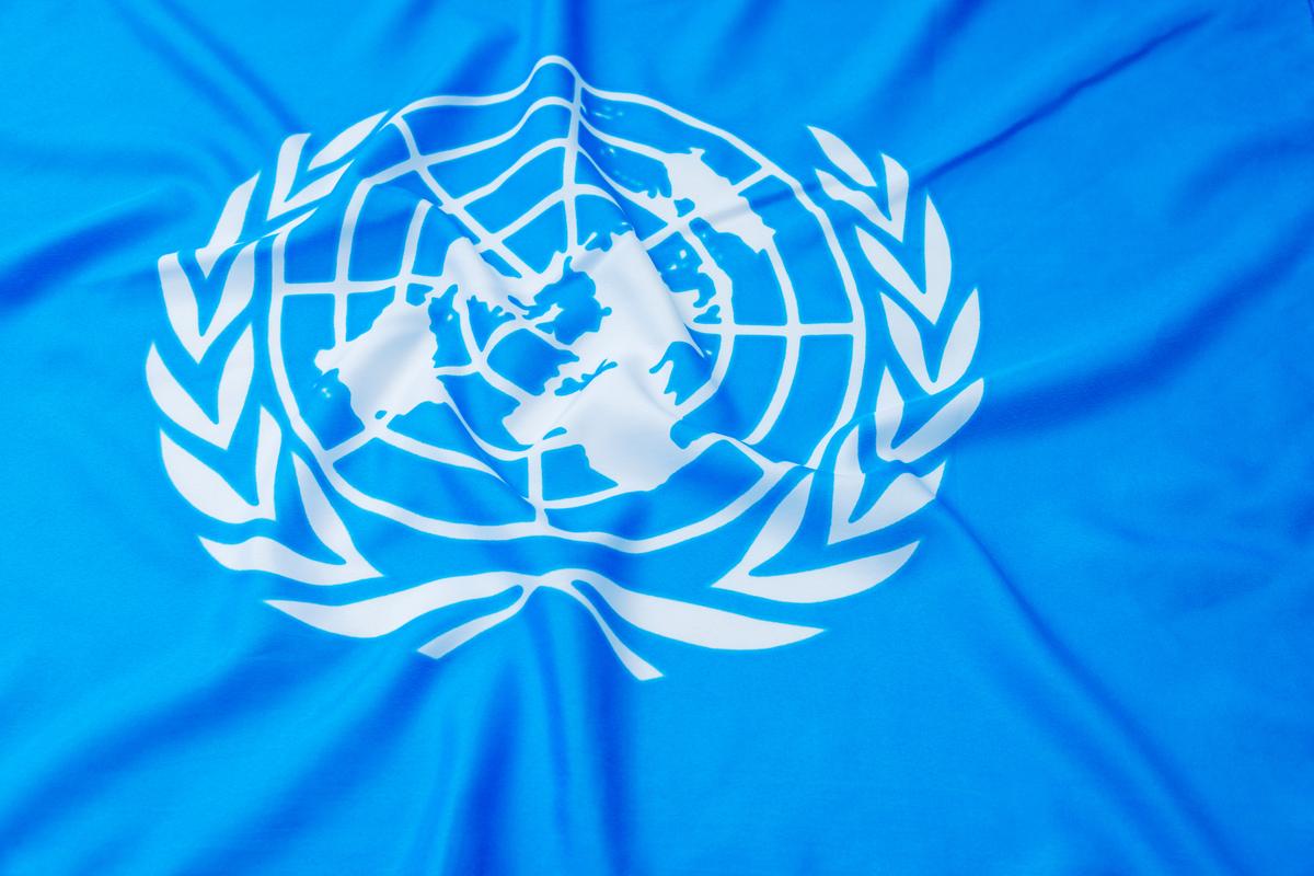 The UN flag.