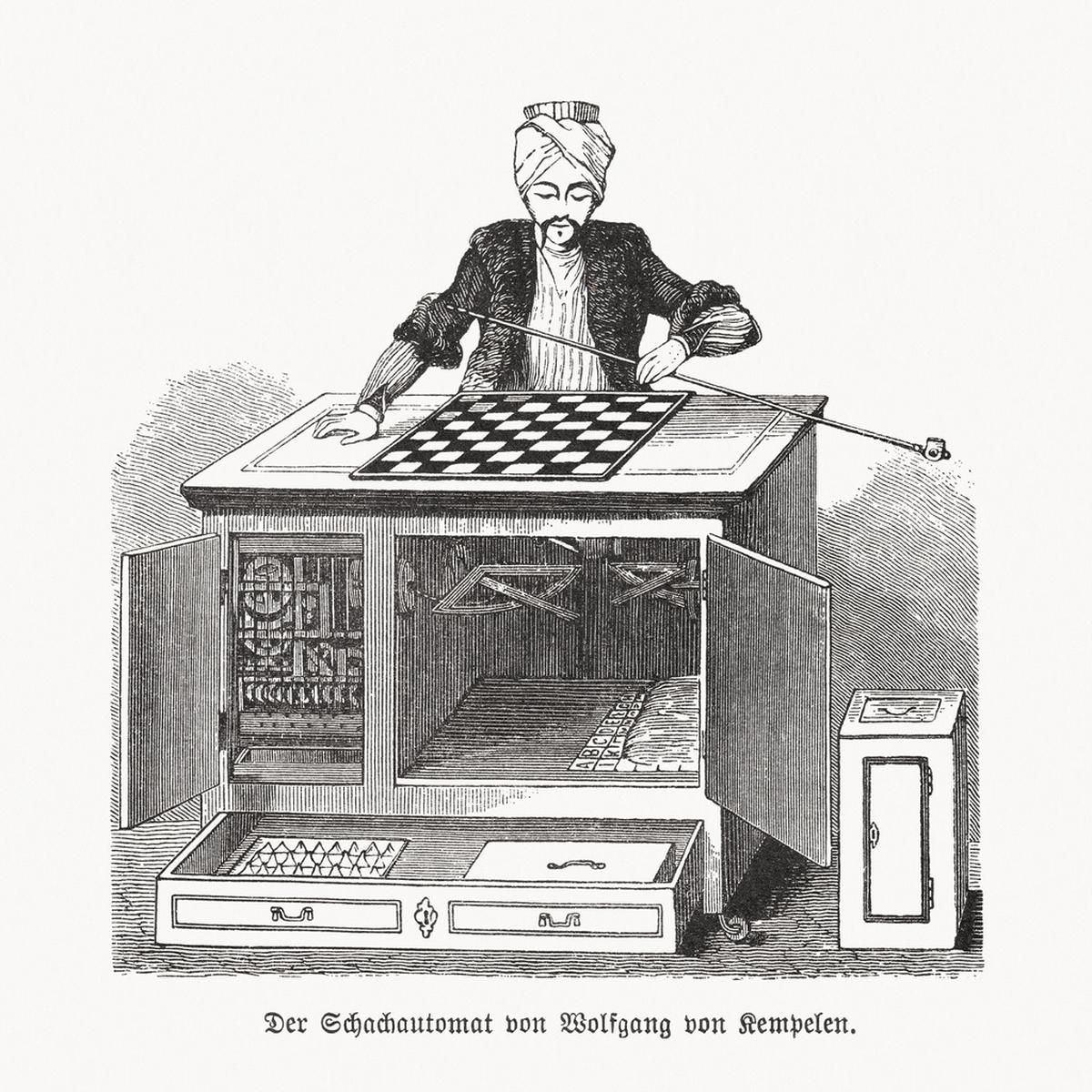 Automaton chess player, called “The Turk” by Hungarian author and inventor, Wolfgang von Kempelen. | Photo: iStock/Getty images Automaton chess player, called “The Turk” by Hungarian author and inventor, Wolfgang von Kempelen. | Photo: iStock/Getty images