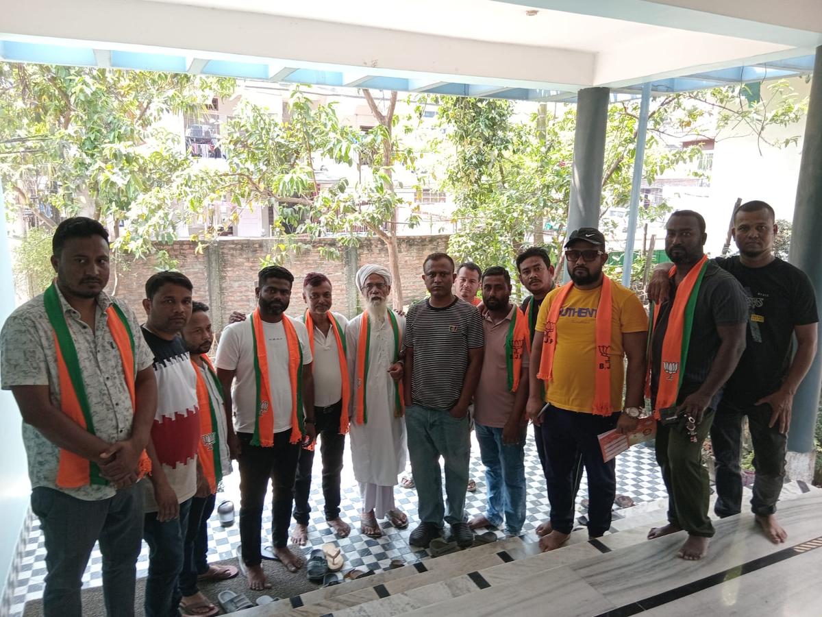 A view of the local BJP supporters who canvass in the greater Garigaon area. Photo: Special Arrangement