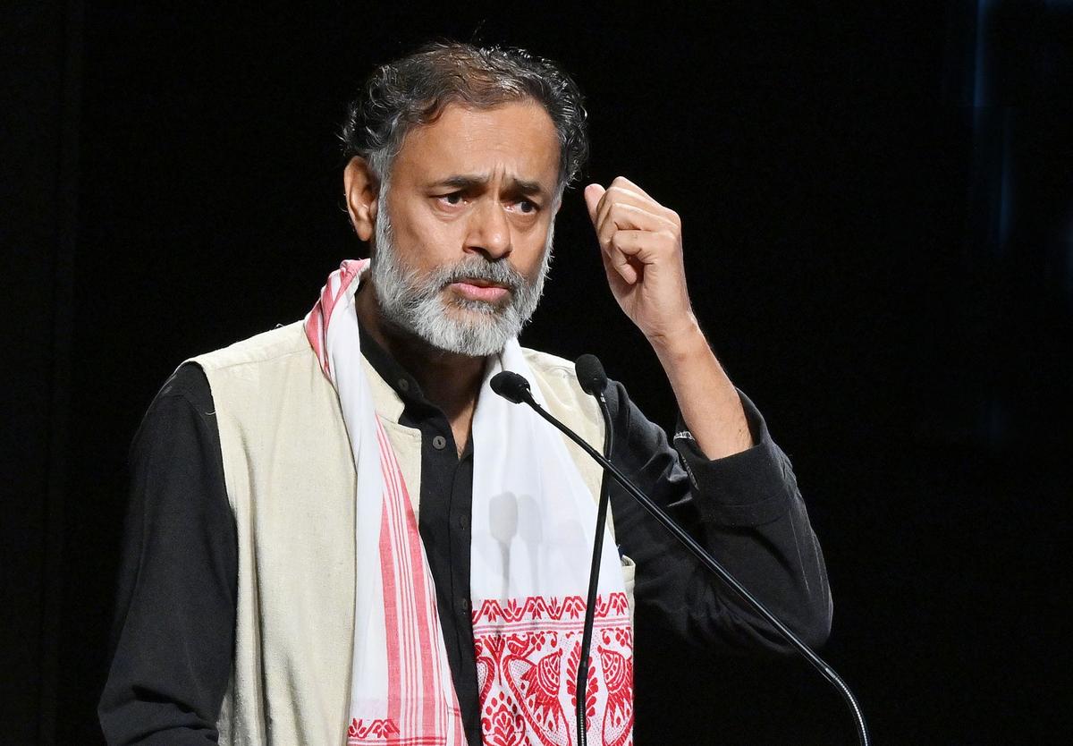 File photo of Swaraj India party co-founder Yogendra Yadav.