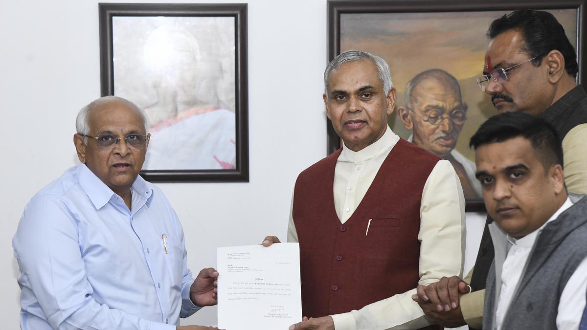 Bhupendra Patel meets Gujarat Governor, stakes claim to form government