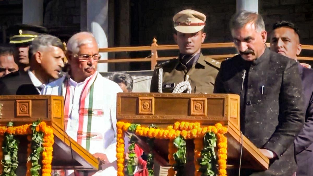 Sukhvinder Singh Sukhu takes oath as Himachal Pradesh CM