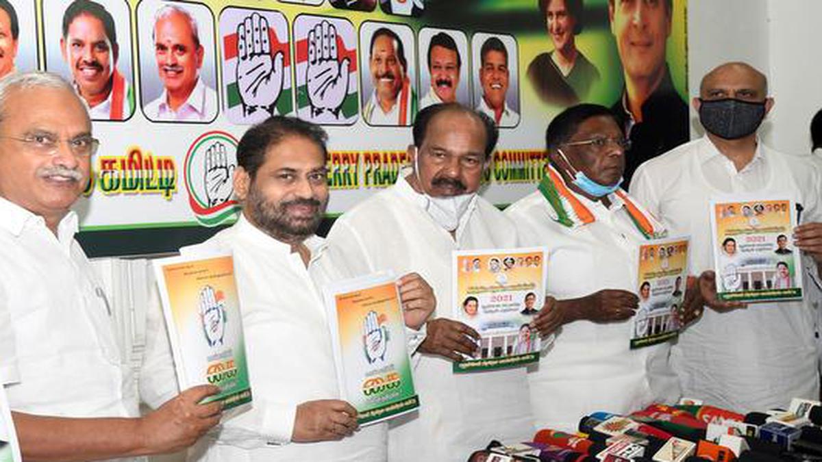 Puducherry Assembly Elections Congress Manifesto Pushes For Statehood The Hindu