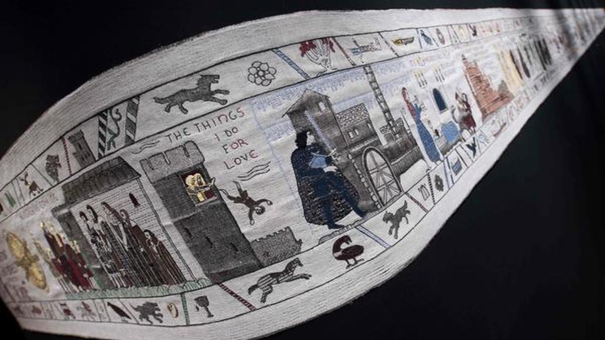 Fire and thread: Game of Thrones tapestry is unveiled in France - The Hindu