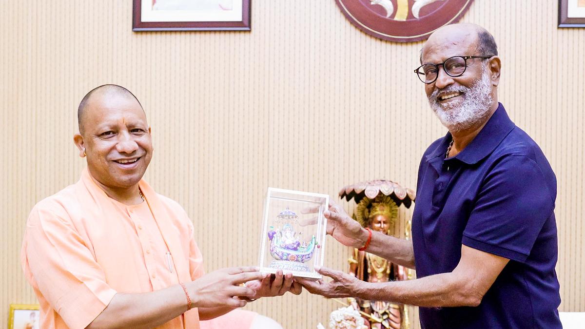Watch | Rajinikanth meets UP CM Yogi Adityanath at his residence in Lucknow
