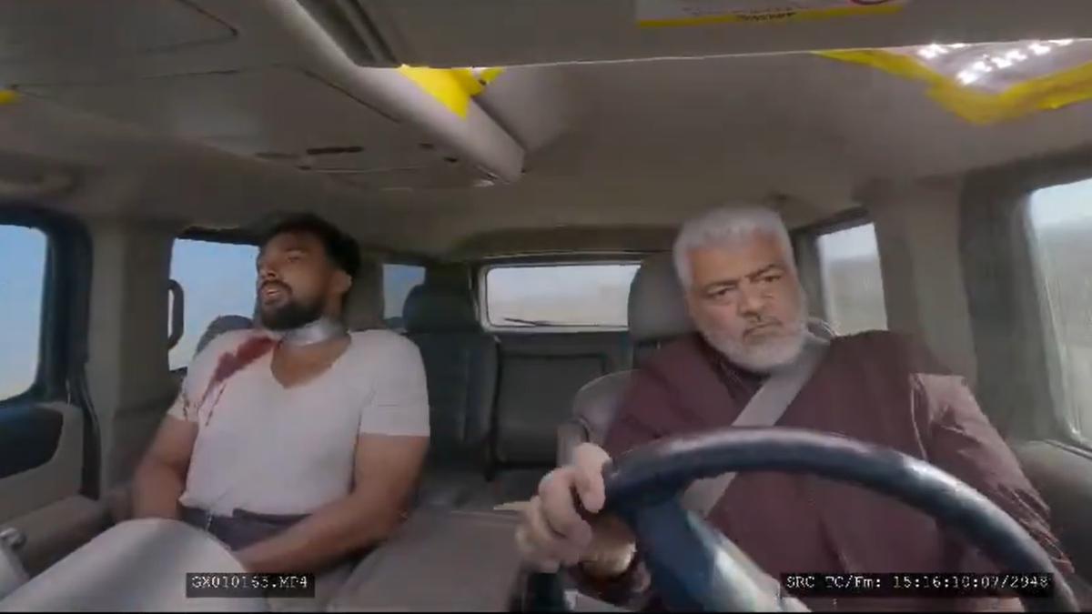 ‘Vidaa Muyarchi’: Ajith Kumar and Aarav endure a car accident in film’s BTS clip