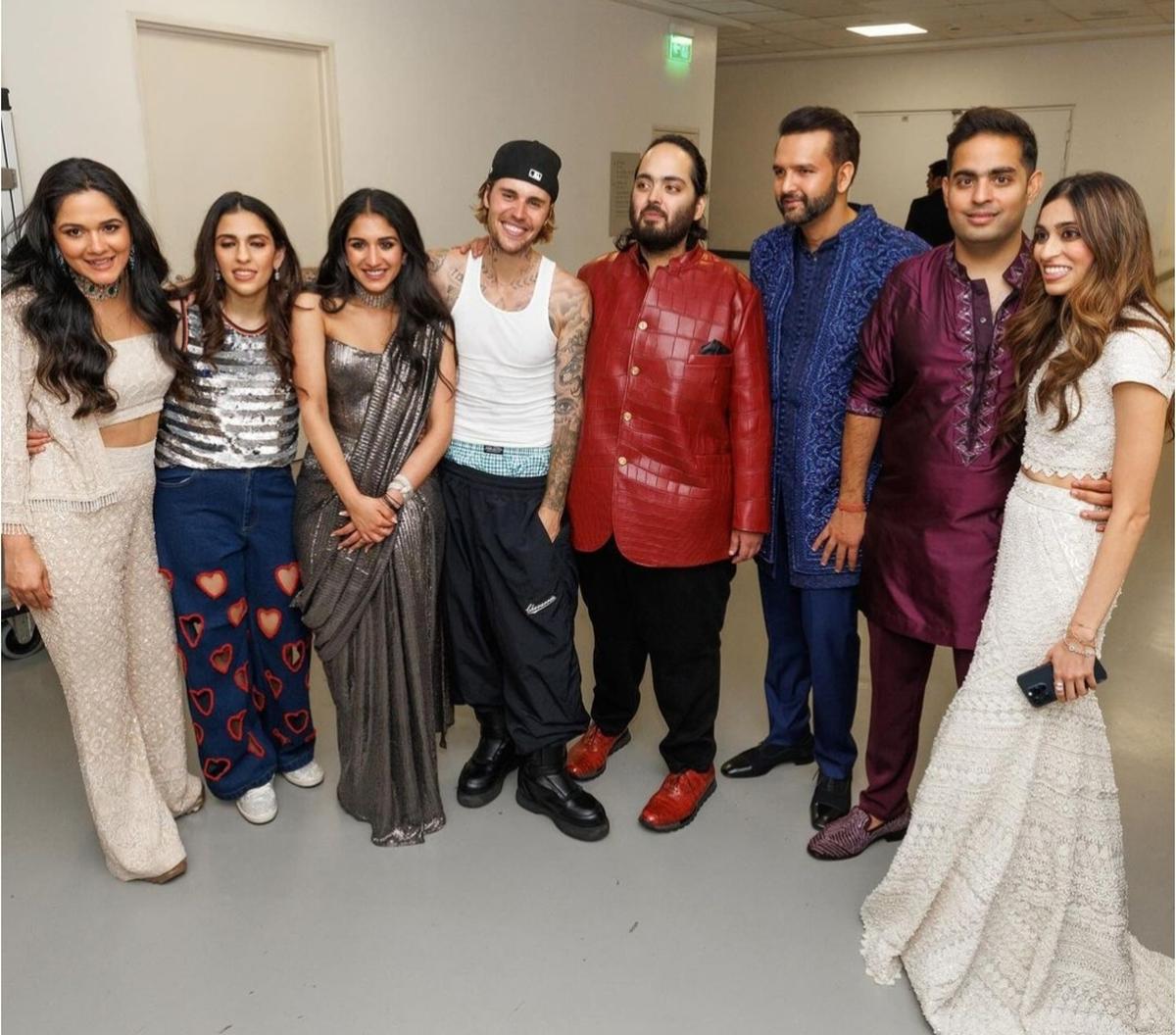 Pop star Justin Bieber at Anant Ambani-Radhika Merchant's pre-wedding ceremony. Pop star Justin Bieber at Anant Ambani-Radhika Merchant's pre-wedding ceremony.
