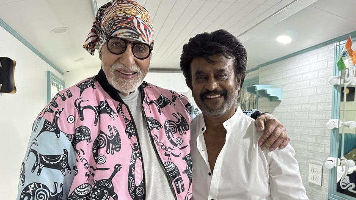Rajinikanth shares photo with Amitabh Bachchan from the sets of ‘Thalaivar 170’; calls veteran actor his mentor
