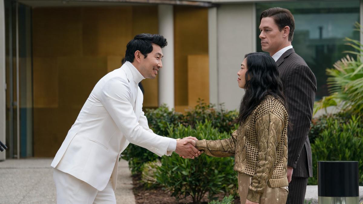 Simu Liu, Joh Cena and Awkwafina in a still from ‘Jackpot!’