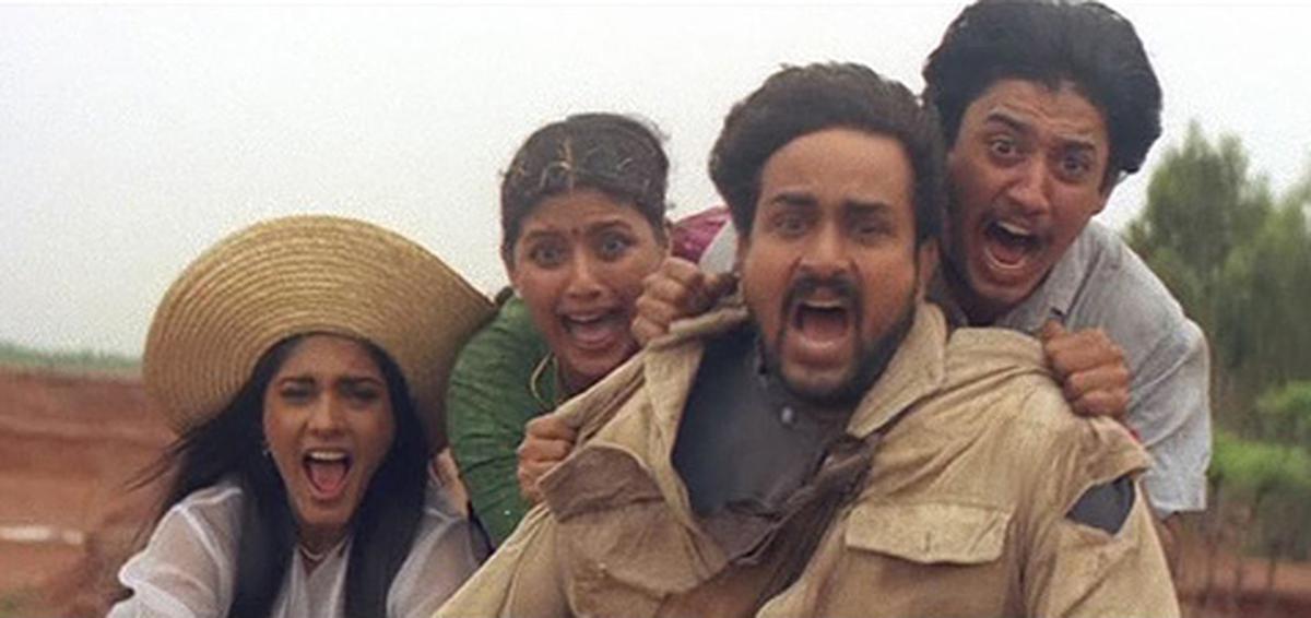 (L-R) Anu Aggarwal, Heera Rajagopal, Anand and Prashanth in a still from ‘Thiruda Thiruda’ (L-R) Anu Aggarwal, Heera Rajagopal, Anand and Prashanth in a still from ‘Thiruda Thiruda’