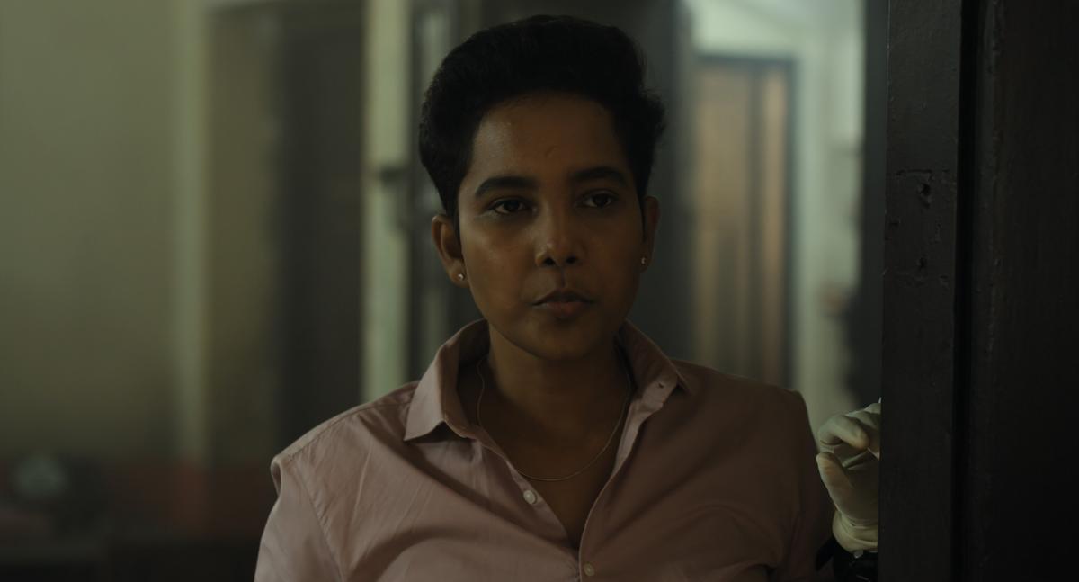 Malini Jeevarathinam in a still from ‘Inspector Rishi’ Malini Jeevarathinam in a still from ‘Inspector Rishi’