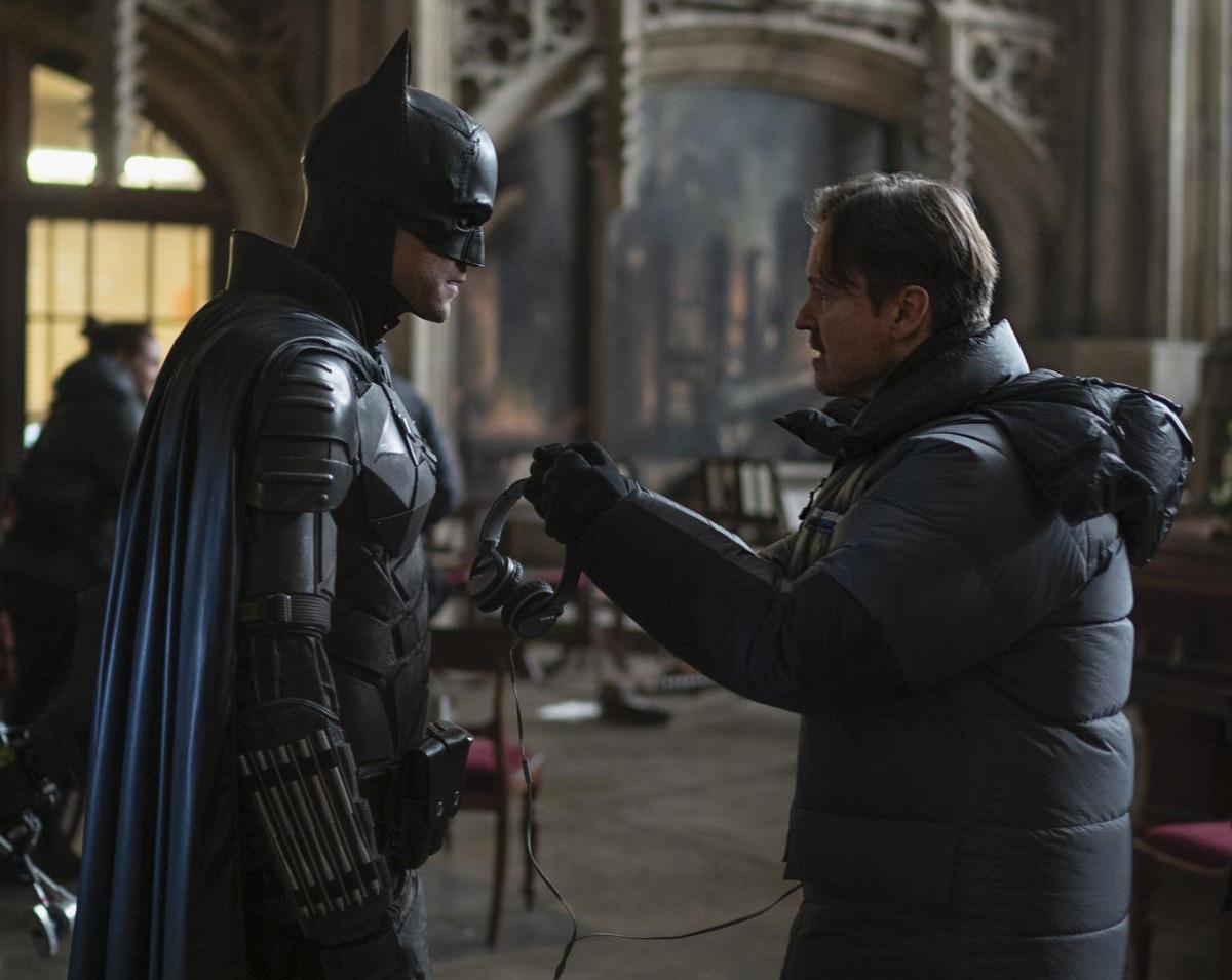 Robert Pattinson and director Matt Reeves on the sets of ‘The Batman’