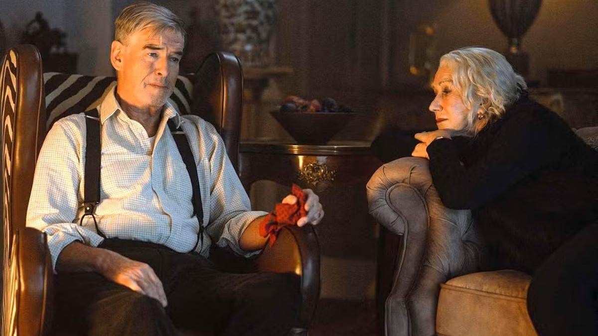 Pierce Brosnan and Helen Mirren in a still from ‘MobLand’ Pierce Brosnan and Helen Mirren in a still from ‘MobLand’
