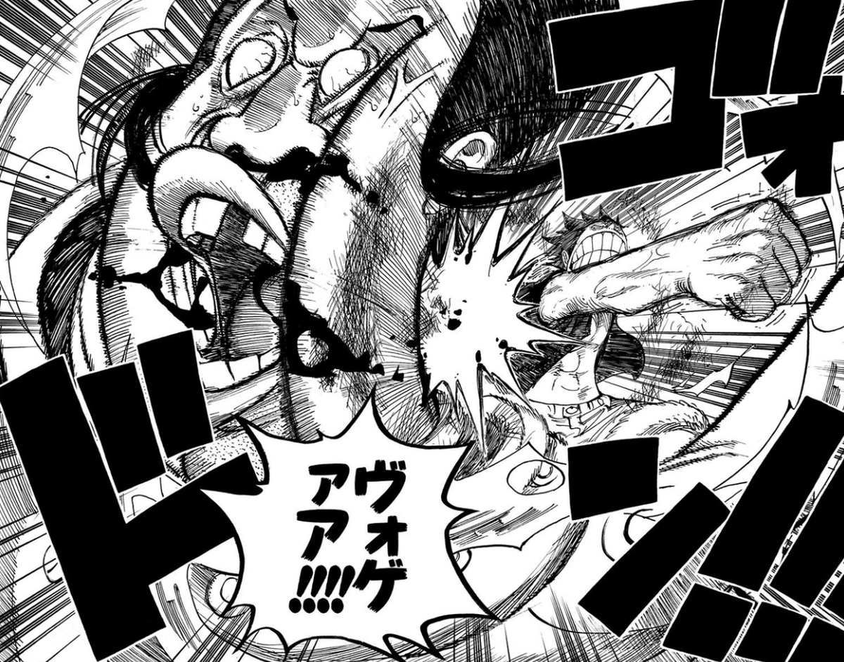 A panel from the ‘One Piece’ manga depicts Monkey D. Luffy punching a Celestial Dragon, a member of a group of individuals who are supposed descendants of the 20 kings who founded the World Government 800 years ago A panel from the ‘One Piece’ manga depicts Monkey D. Luffy punching a Celestial Dragon, a member of a group of individuals who are supposed descendants of the 20 kings who founded the World Government 800 years ago
