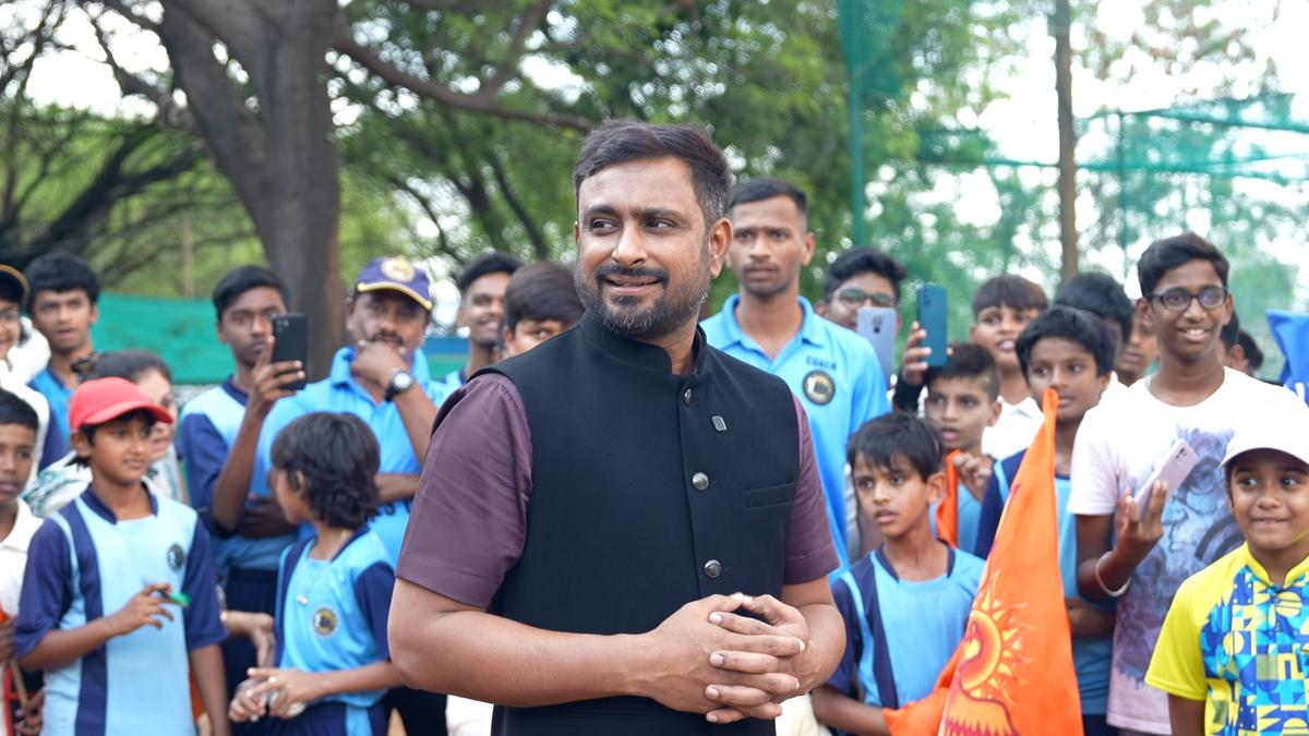 Ambati Rayudu during a Star Sports event in Hyderabad