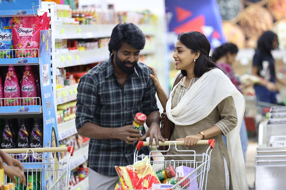 Soori and Aishwarya Lekshmi in a still from ‘Maaman’