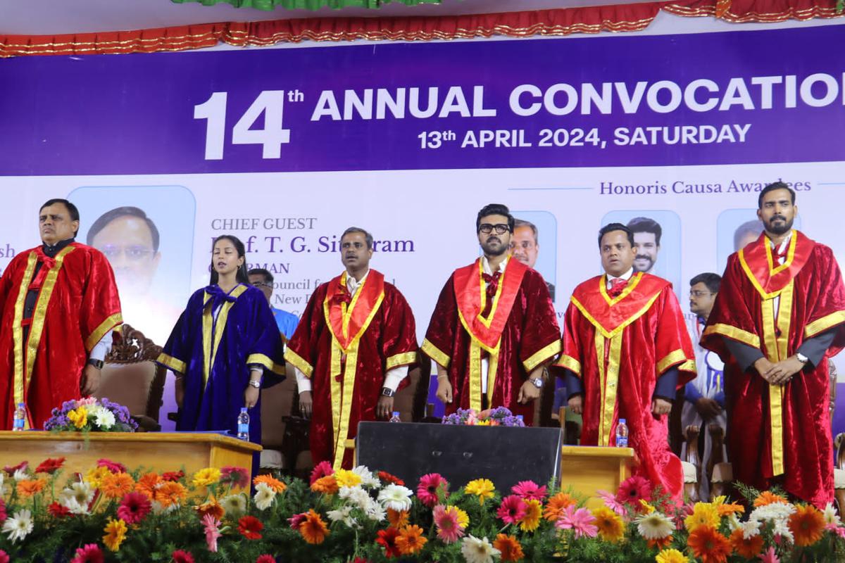 Vels University honours actor Ram Charan with Doctor of Literature (Honoris Causa)