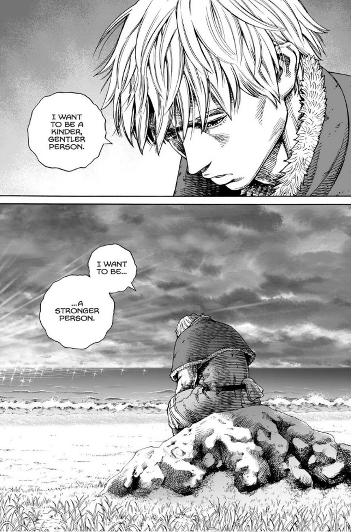 A panel from the ‘Vinland Saga’ manga A panel from the ‘Vinland Saga’ manga