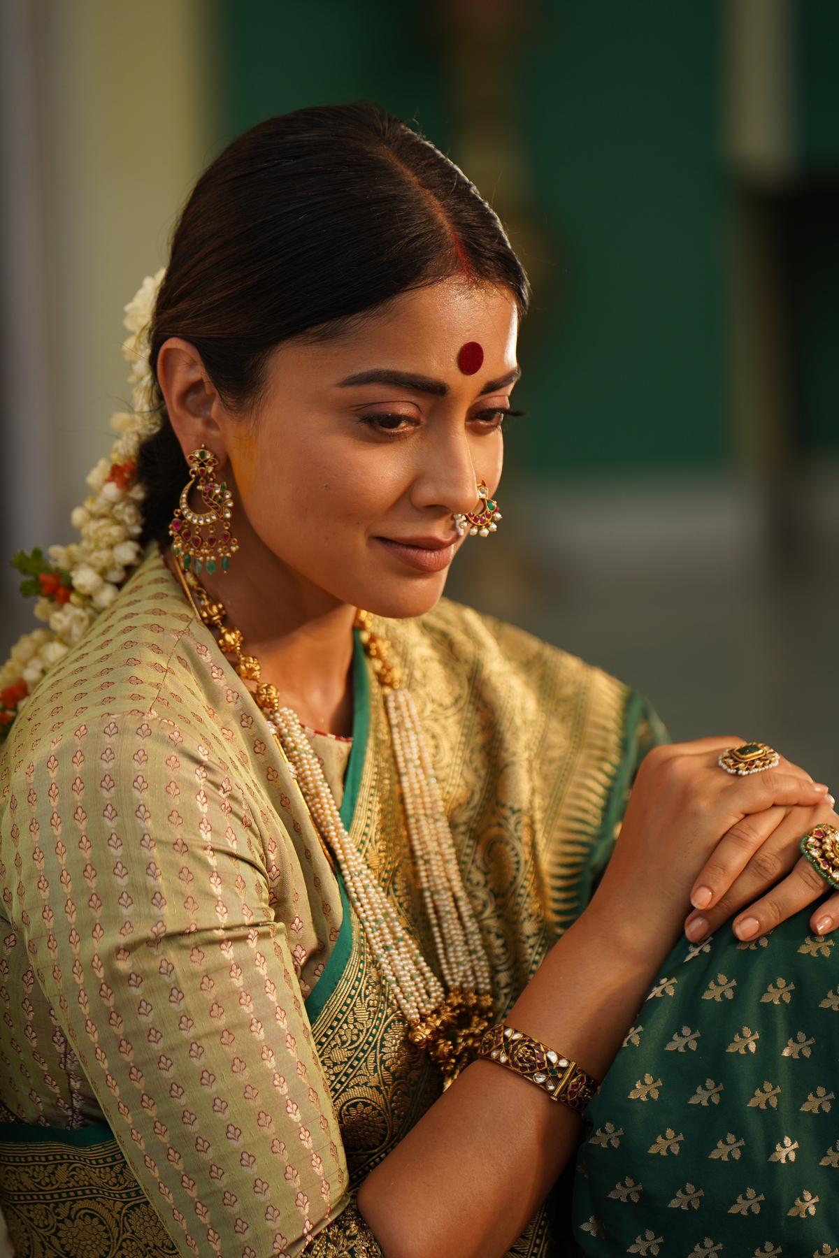 Actor Shriya Saran in a still from ‘Kabzaa’.