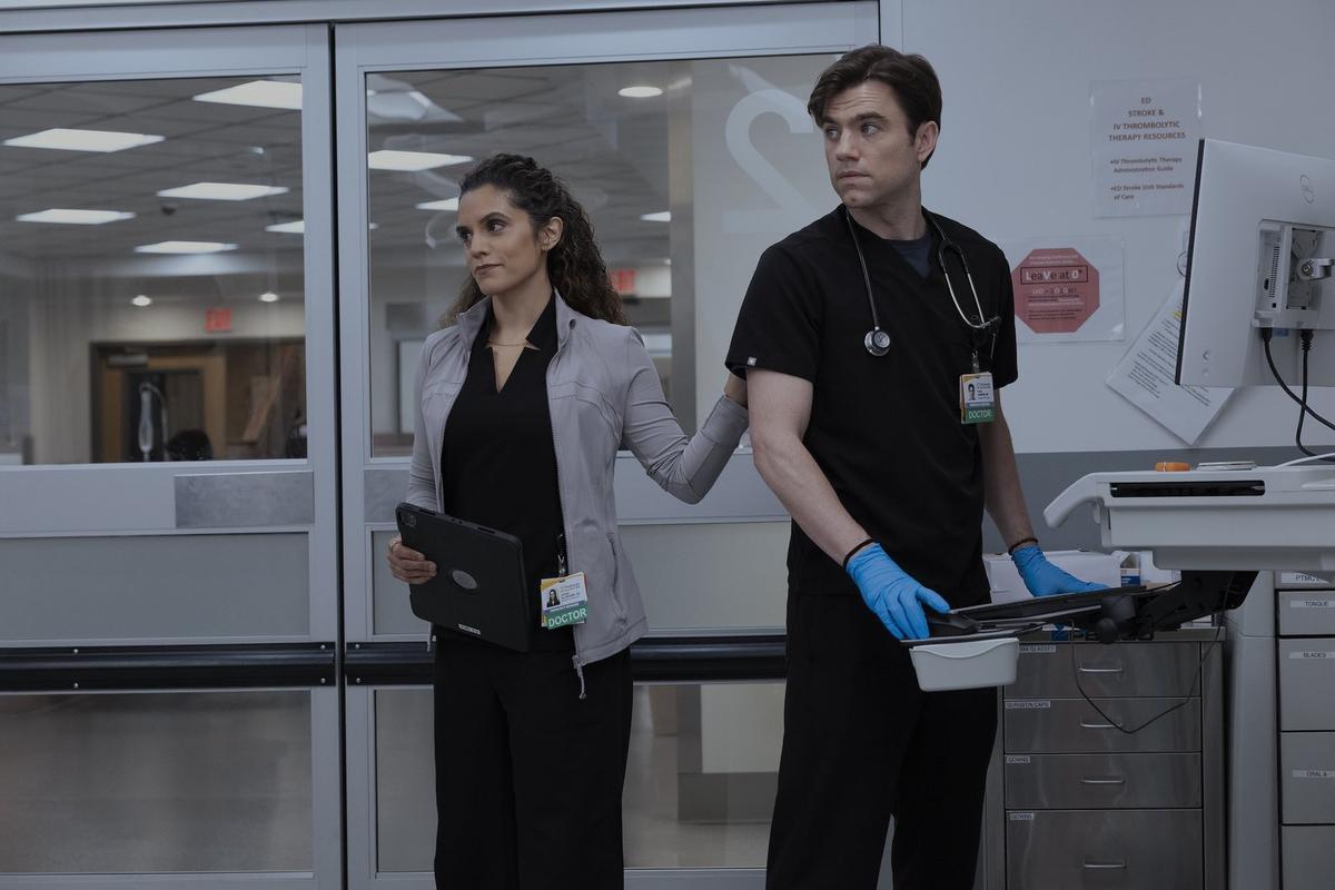 Uma foto da 2ª temporada de 'The Pitt'