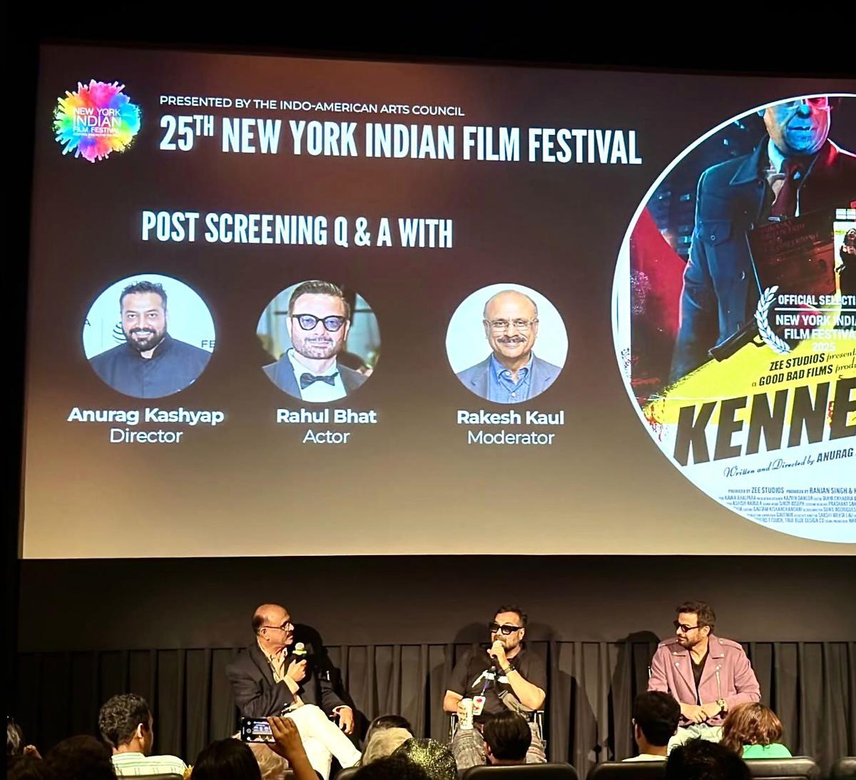 'கென்னடி' இன் NYIFF திரையிடலைத் தொடர்ந்து ஒரு கேள்வி பதில் அமர்வில் அனுராக் காஷ்யப் மற்றும் ராகுல் பாட் பங்கேற்கின்றனர் 'கென்னடி' இன் NYIFF திரையிடலைத் தொடர்ந்து ஒரு கேள்வி பதில் அமர்வில் அனுராக் காஷ்யப் மற்றும் ராகுல் பாட் பங்கேற்கின்றனர்