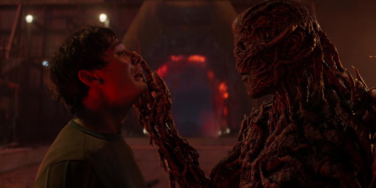 (L to R) Noah Schnapp as Will Byers and Jamie Campbell Bower as Vecna in ‘Stranger Things 5’