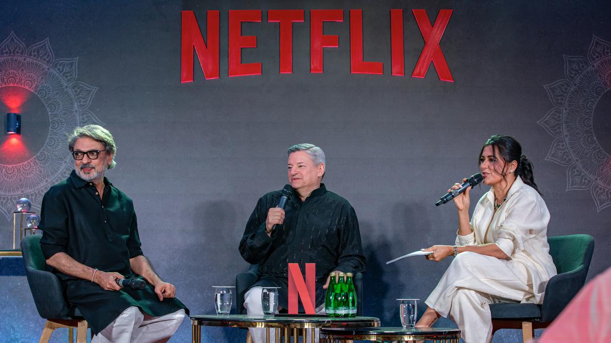 Filmmaker Sanjay Leela Bhansali with Netflix co-CEO Ted Sarandos during the wide-ranging chat