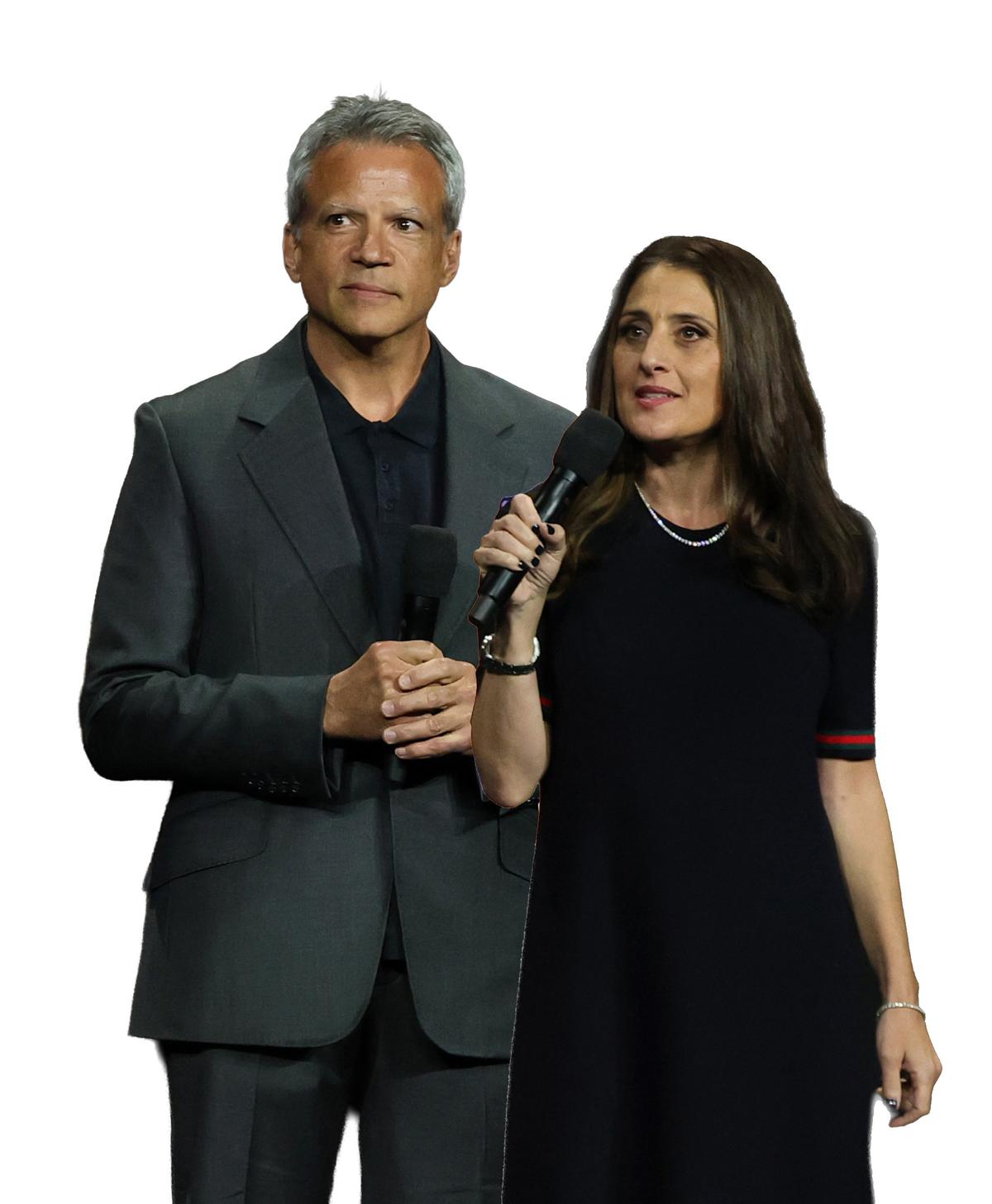 Warner Bros. Motion Picture Group co-chairs and CEOs Michael De Luca (left) and Pamela Abdy.