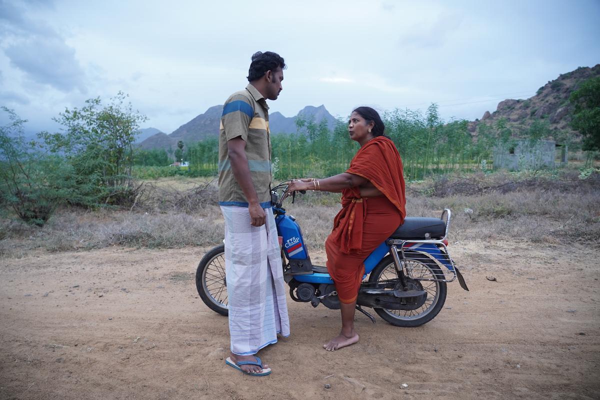 Bharani and Geetha Kailasam in a still from ‘Angammal’