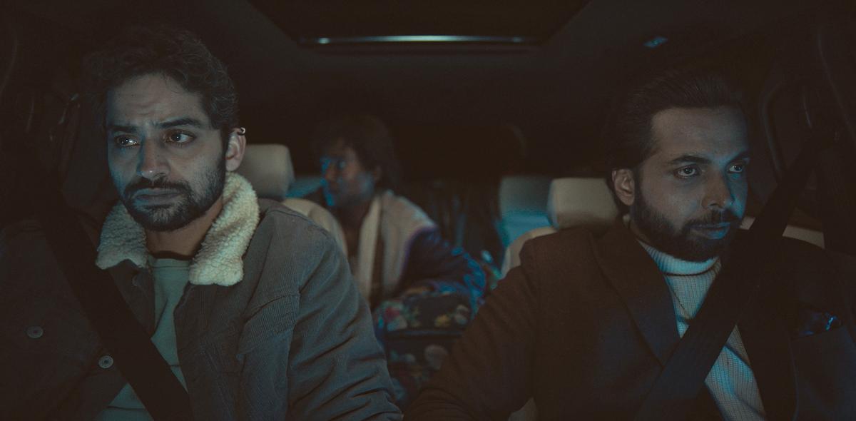 Shubham Vardhan, Mia Maelzer and Abhishek Banerjee in a still from ‘Stolen’ Shubham Vardhan, Mia Maelzer and Abhishek Banerjee in a still from ‘Stolen’
